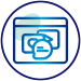 6F website articles, community newsletters, and social posts icon