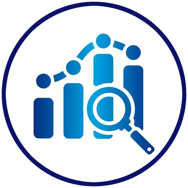 6F Media Analytics and Insights icon graphic