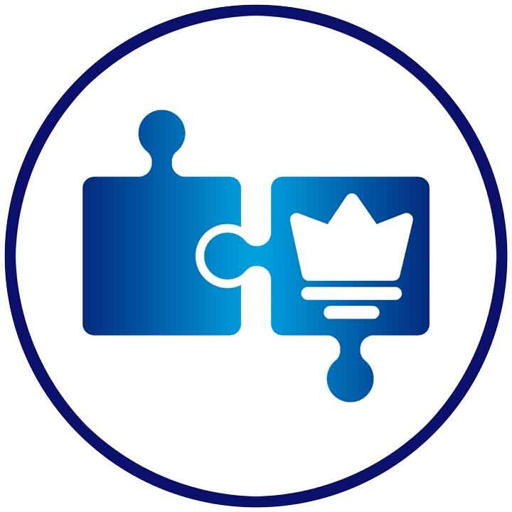 6F Media Strategy and Brand icon graphic